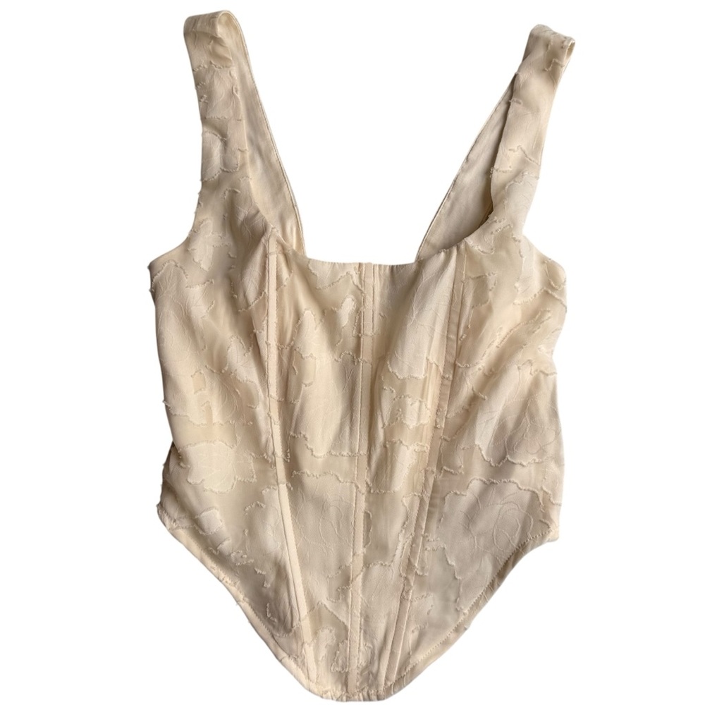PrettyLittleThing Cream Corset Top UK 6/US 2